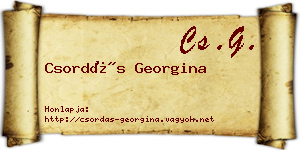 Csordás Georgina névjegykártya
