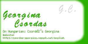 georgina csordas business card